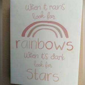 Hobby Lobby Inspirational Wall Art with Pink and Tan Accents